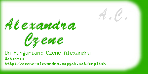 alexandra czene business card